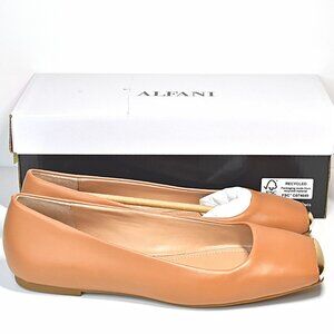 Alfani Women Neptoon Slip On Square Toe Ballet Flats Size US 6.5 Cognac #0011